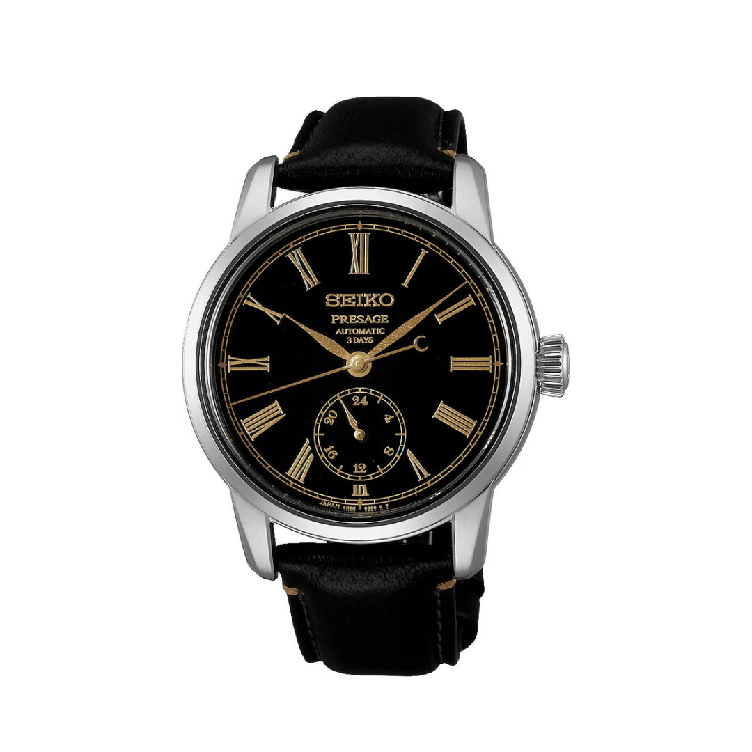 Presage Classic Series in Urushi Black with Roman Numerals