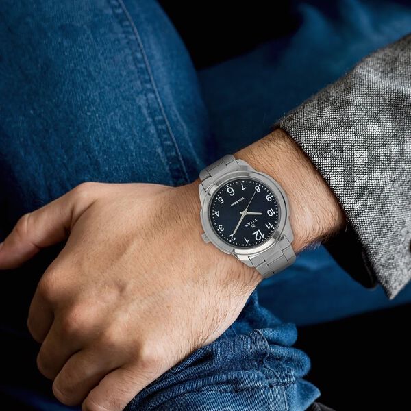 Titan Analog Blue Dial Stainless Steel Strap watch for Men