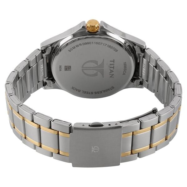 Titan Workwear Silver Dial Quartz Multifunction Stainless Steel Strap watch for Men