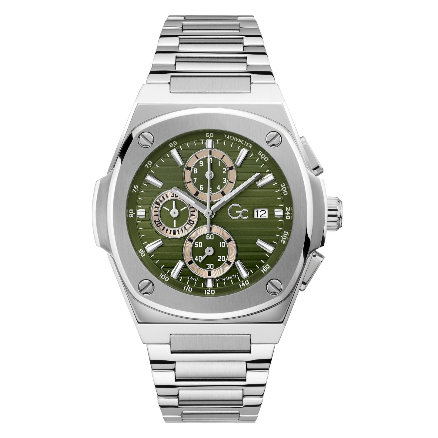 Gc Green Square Quartz Men Watch