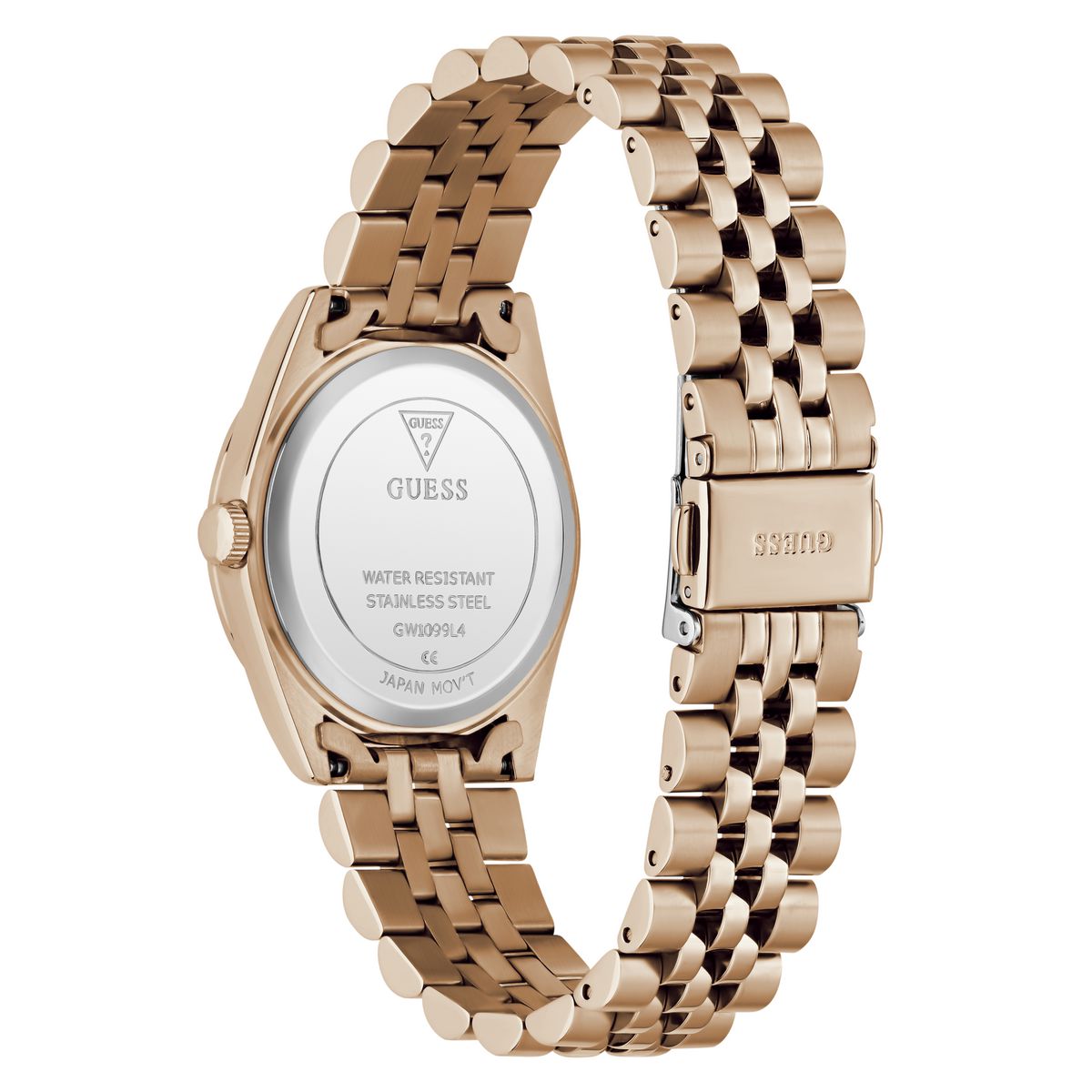 Guess Round 34mm White Dial Analog Women Watch - GW1099L4