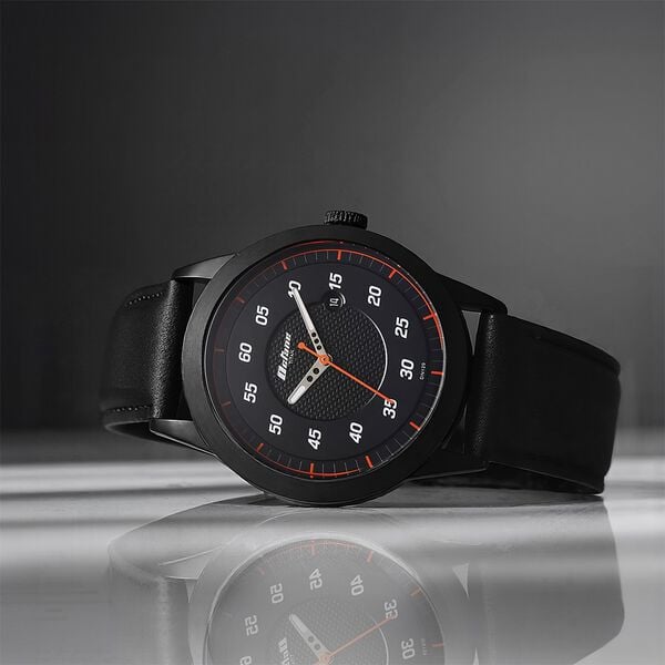 Titan Octane Quartz Analog with Date Black Dial With Black Leather Strap Watch For Men