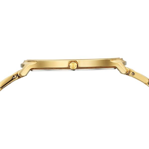 Titan Edge Metal Golden Dial Stainless Steel Strap Watch for Men