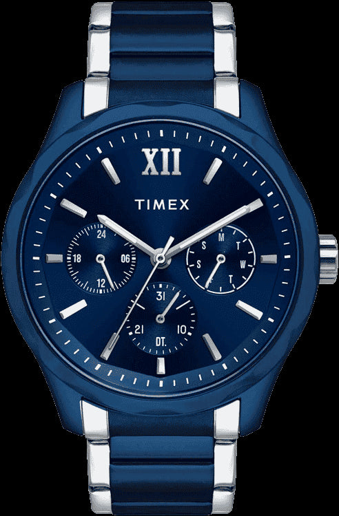 TIMEX Men Blue Round Dial Analog Watch - TW0TG7638