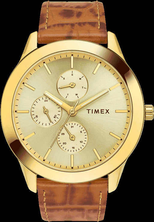 Timex Champ Dial Brown Croco leather Strap Men's Watch TWEG18521