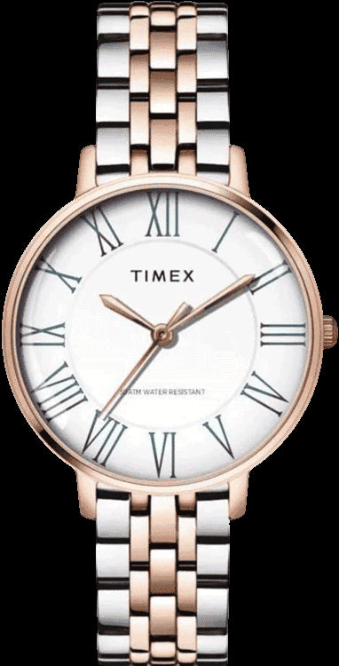 Timex White Dial with Roman Numbers Women's Watch - TWEL19109