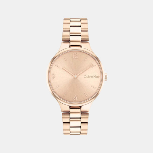Linked Bracelet Women Quartz Gold Dial Analog Stainless Steel Watch 25200131