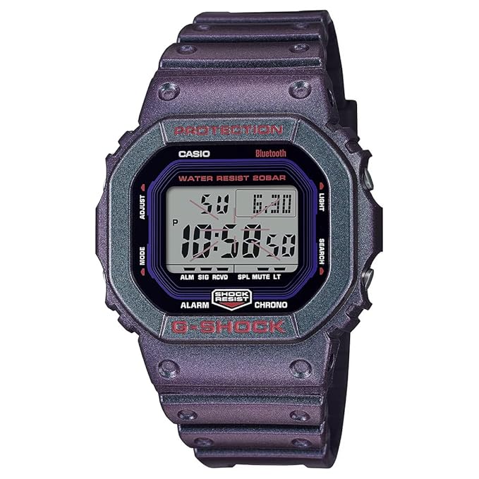 Casio G-Shock DW-B5600AH-6DR Digital Dial Multi-Coloured Resin Strap Men's Watch Shock Resistant Bluetooth G1497