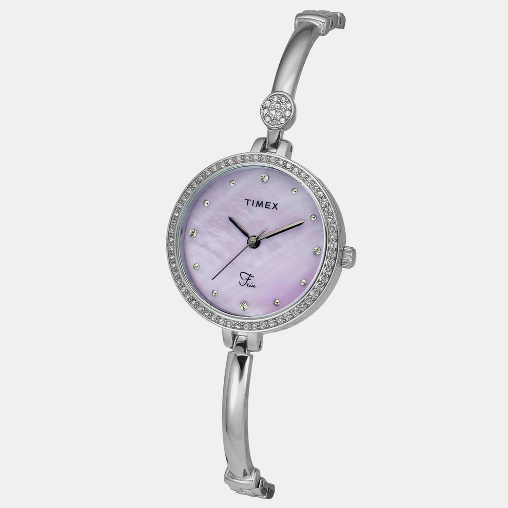 Fria Women Quartz Mother Of Pearl Dial Analog Brass Watch TWEL18400