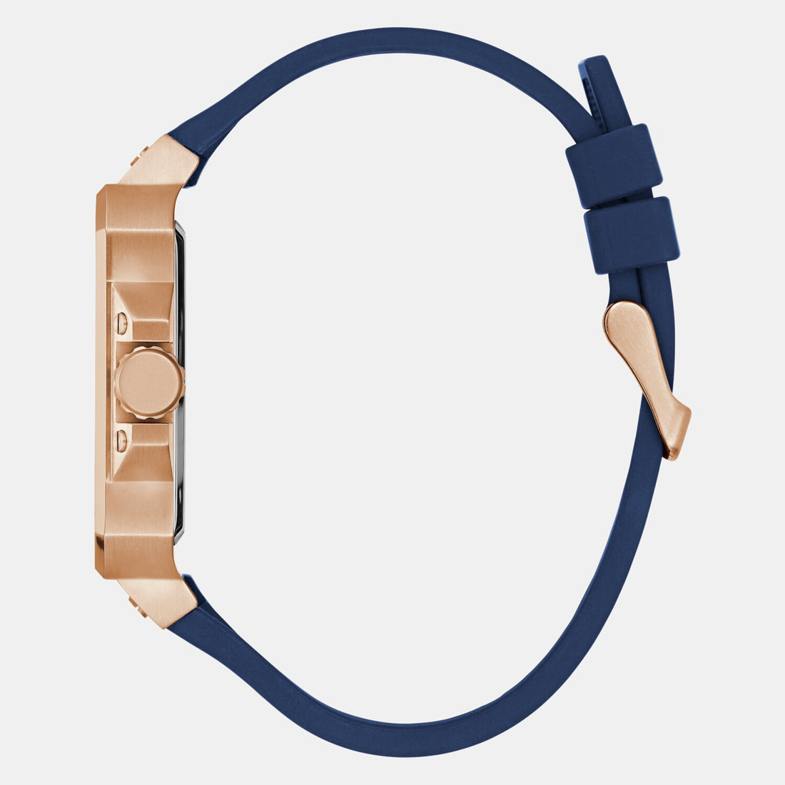 Leo Men Quartz Blue Dial Analog Silicone Watch GW0637G3