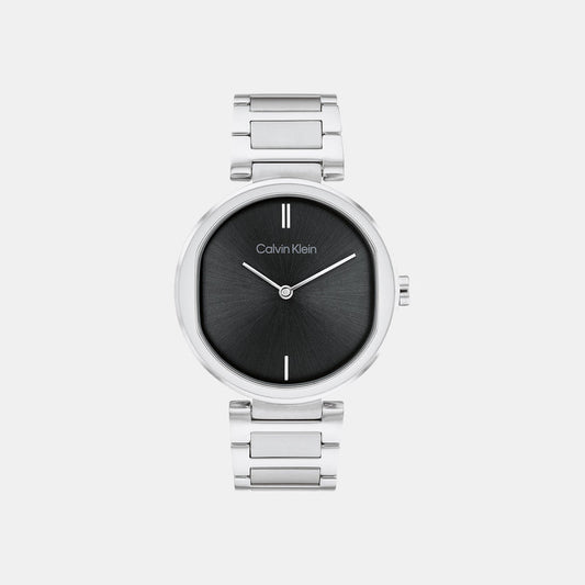 Ck Sensation Women Quartz Black Dial Analog Stainless Steel Watch 25200249