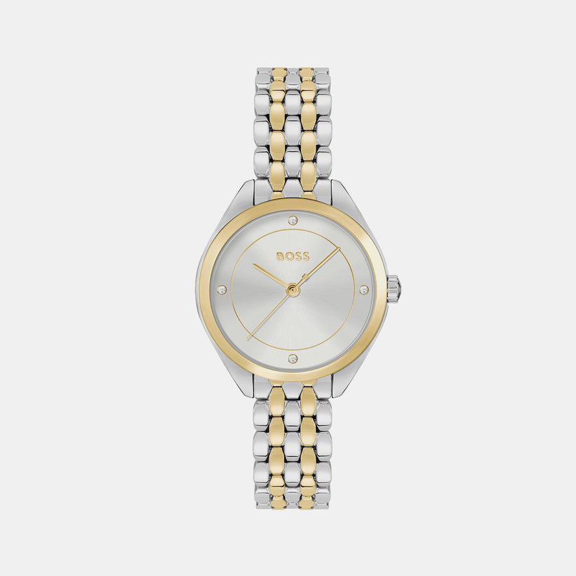 Mae Women Quartz Silver Dial Analog Stainless Steel Watch 1502724