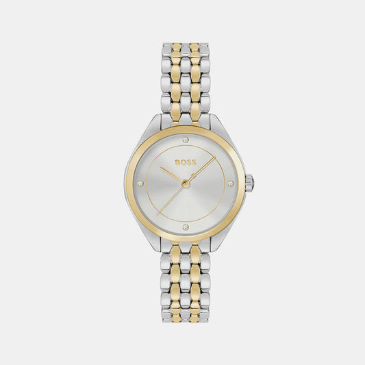 Mae Women Quartz Silver Dial Analog Stainless Steel Watch 1502724