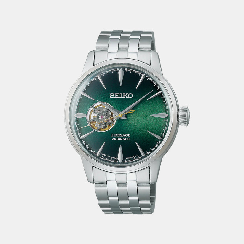 Presage Men Automatic Green Dial Analog Stainless Steel Watch SSA441J1