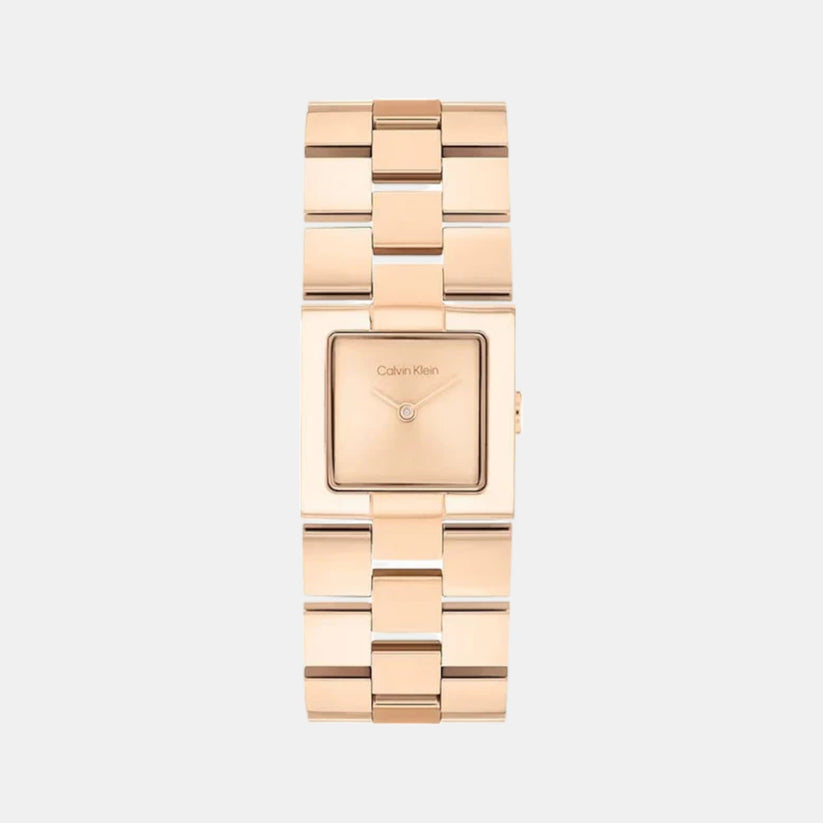 Ck Meridian Women Quartz Light Rose Gold Dial Analog Stainless Steel Watch 25100090