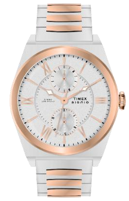 Signio Men Quartz Silver Dial Multi-Function Stainless Steel Watch TWEG34500