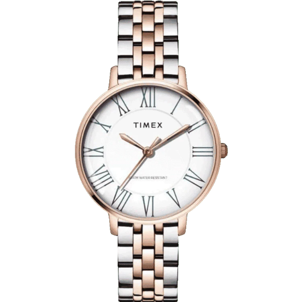 Timex White Dial with Roman Numbers Women's Watch - TWEL19109