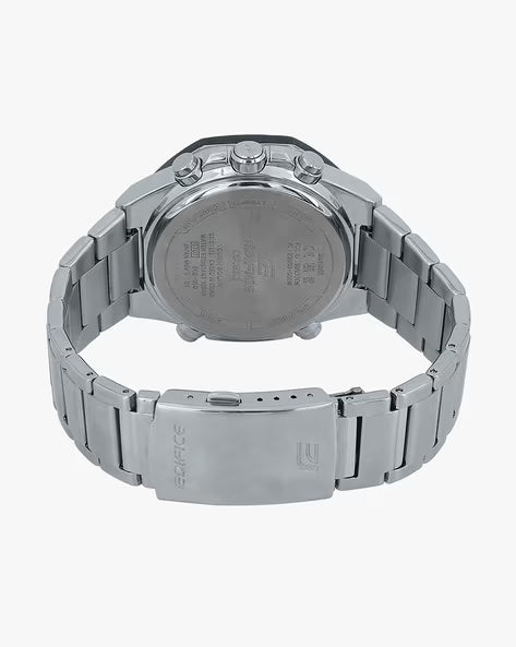 Men EX555 EDifice ECB-950DB-2ADF Blue Ana-Digi Dial Silver Stainless Steel Band Watch | FreeSize