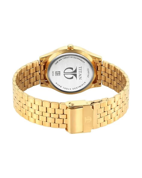 Titan Karishma Zing Quartz Analog Brown Dial Stainless Steel Strap Watch for Men