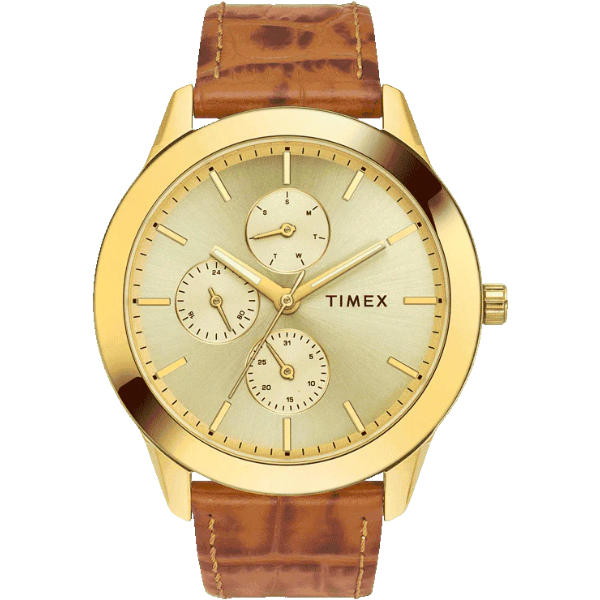Timex Champ Dial Brown Croco leather Strap Men's Watch TWEG18521