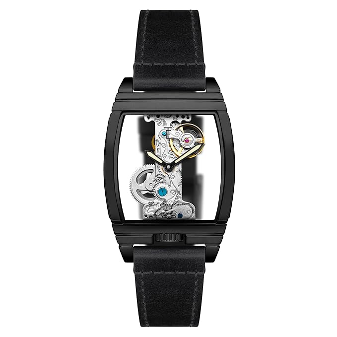Thomas Earnshaw Men's 36mm Discovery Wolver Bridge Mechanical Watch with Leather Strap ES-8299