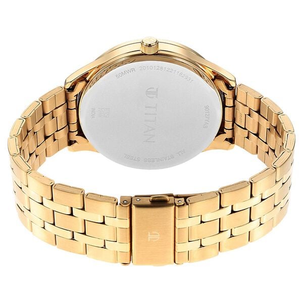 Titan Opulent Green Dial Quartz Multifunction Stainless Steel Strap watch for Men