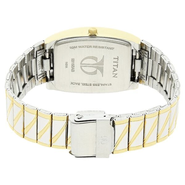 Titan Quartz Analog with Date Black Dial Stainless Steel Strap Watch for Men