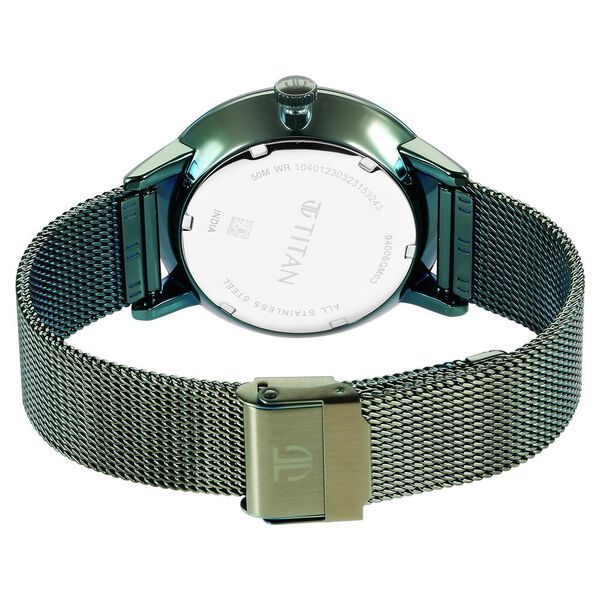 Titan Modern Classics Green Dial Quartz Multifunction Stainless Steel Strap Watch for Men