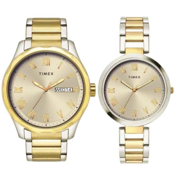 Timex Cream Dial Stainless Steel bracelet Men's Watch - TW00PR341