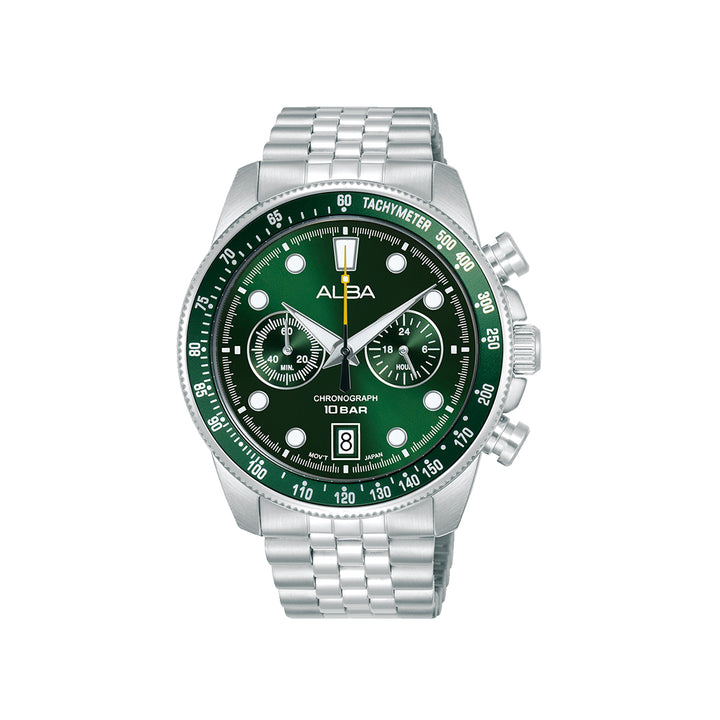 A4B029X1 Deep Green Diver-Style Chronograph Watch