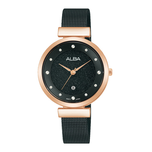 ALBA Black Shimmer Ladies Watch AH7BZ8X1