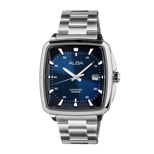AU4039X1 Unique Rectangular Blue & Black Gradation Dial Automatic Watch