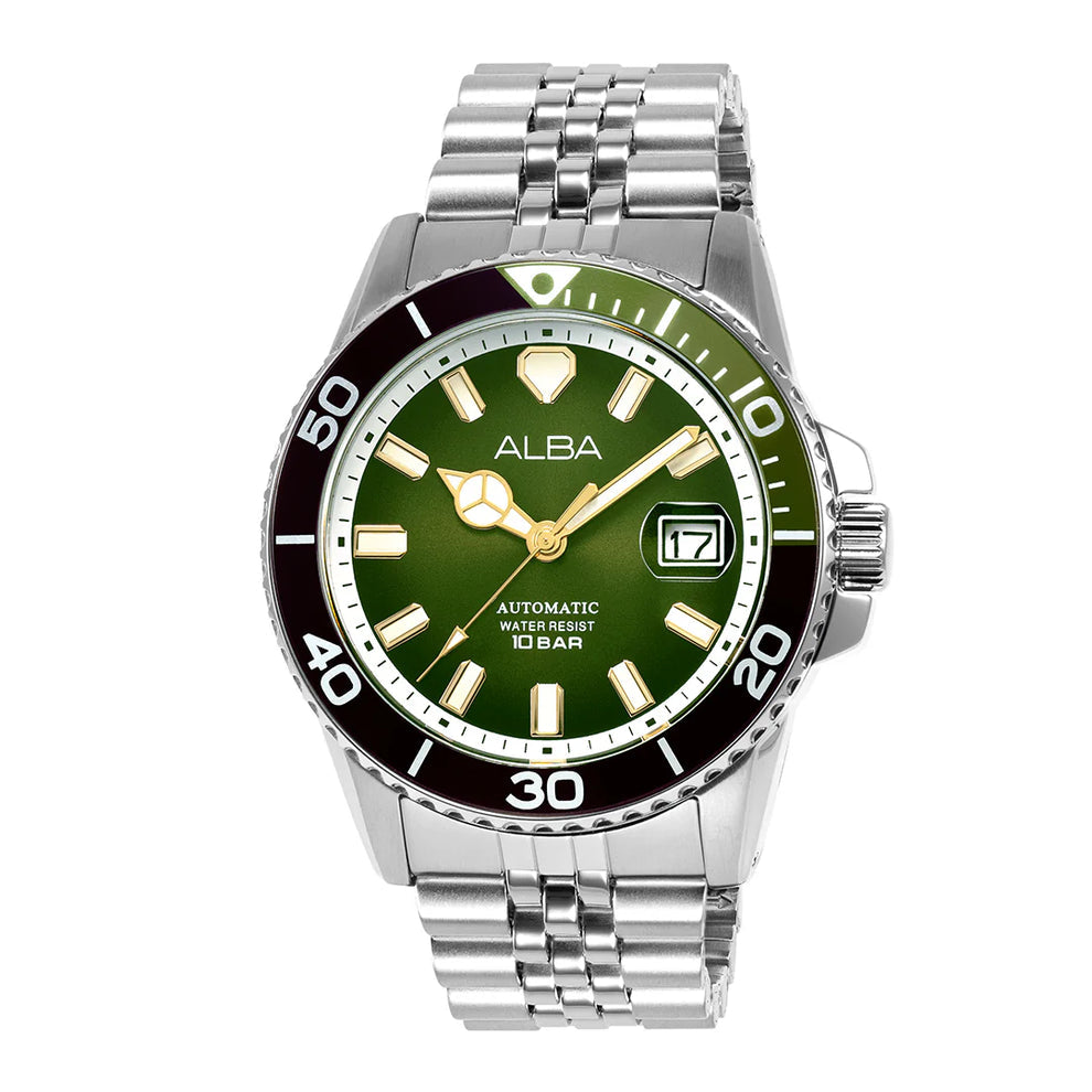 ALBA Dark Olive Dial Stainless Steel Analog Men's Watch AU4047X1