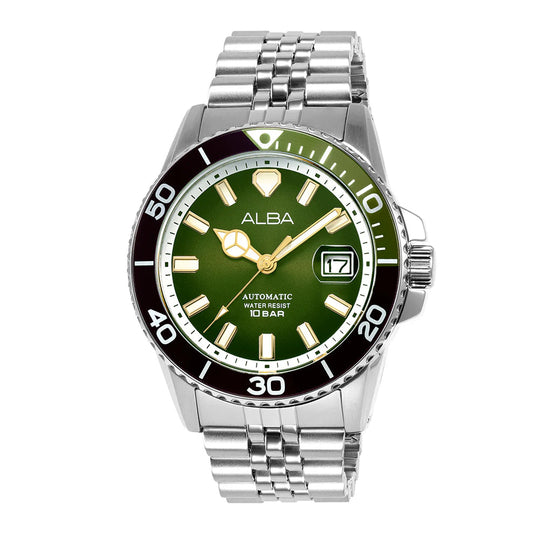 ALBA Dark Olive Dial Stainless Steel Analog Men's Watch AU4047X1