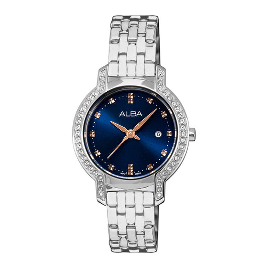 AH7CM5X1 Azure Blue Dial With Crystals