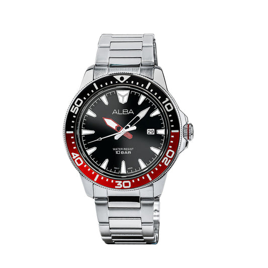 AS9T99X1 Black & Red Dial Quartz Watch