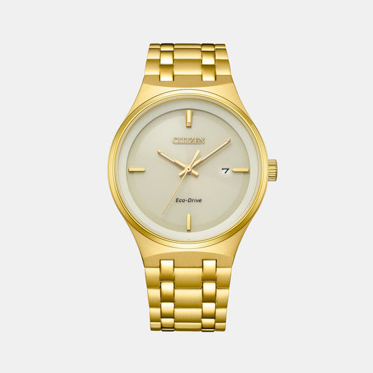 Axiom Men Eco-Drive White Dial Analog Stainless Steel Watch BM7652-52P