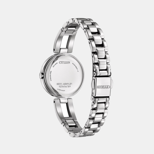 Eco-Drive Women Eco-Drive Light Blue Dial Analog Stainless Steel Watch EM0801-85N