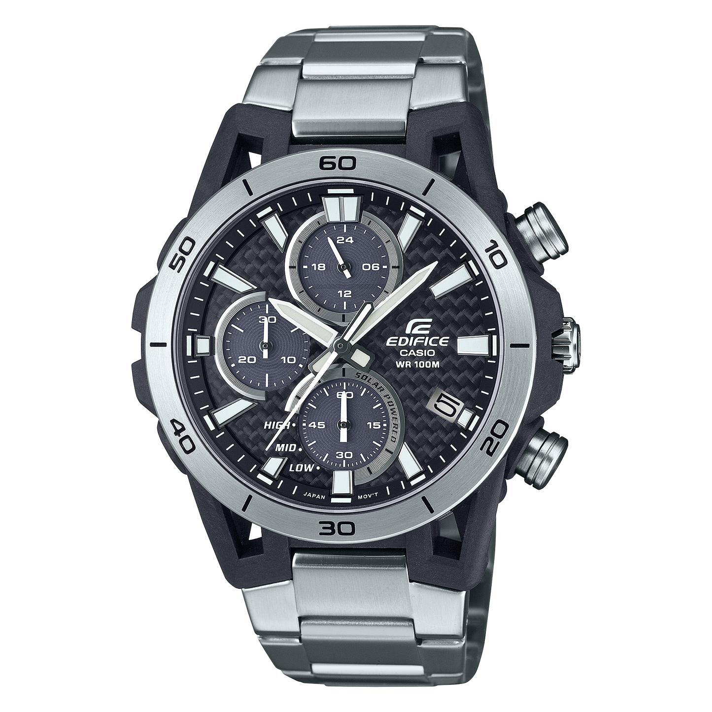 EQS-960D-1AVUDF Silver Analog Dial Silver Stainless Steel Strap Men Watch ED628