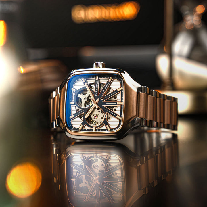 EARNSHAW ES-8294-88 Paxton Skeleton Automatic Watch for Men