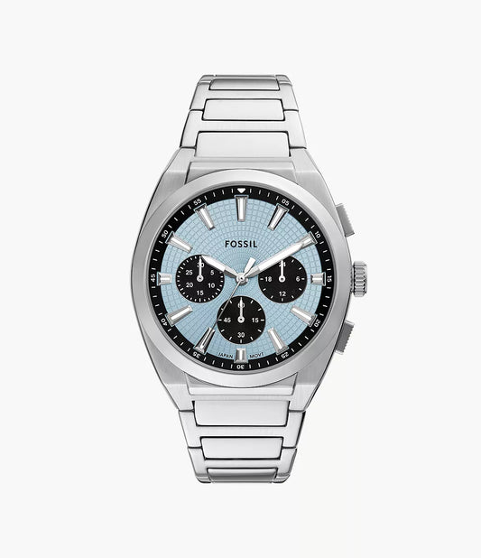 Everett 44 mm Blue Dial Stainless Steel Chronograph Watch for Men - FS6105I