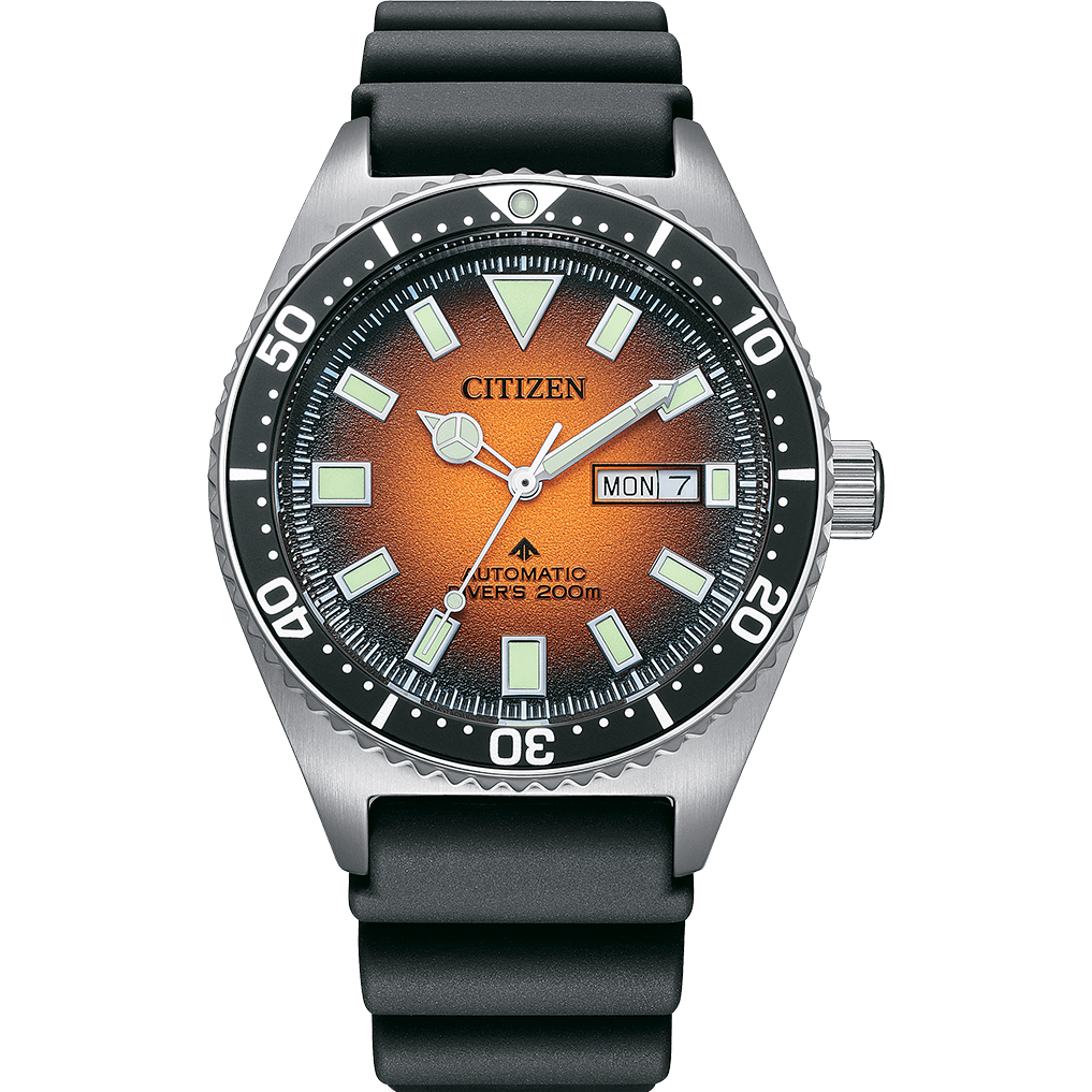 Citizen Automatic Gents Watch Orange Dial - NY0120-01Z