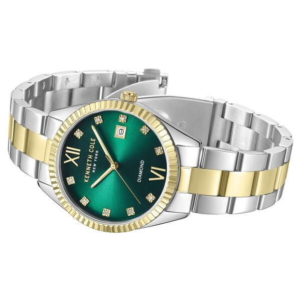 Kenneth Cole Quartz Analog Green dial Stainless Steel Strap Watch for Women NTKCWLH0026903LD