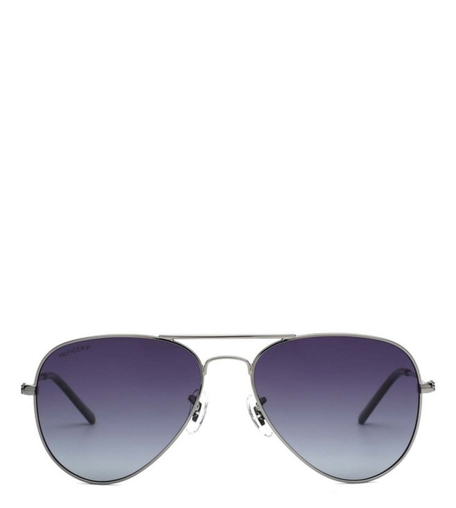 Grey 100% UV Protected Lens Gun Aviator Sunglasses for Men-TH 1573 C3 S