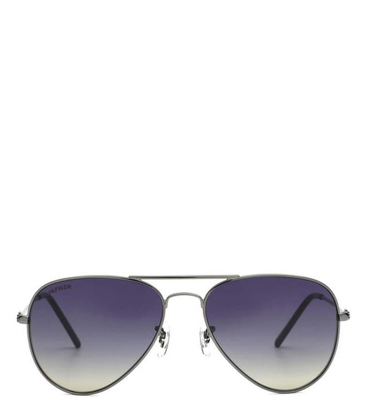 Blue 100% UV Protected Lens Gun Aviator Sunglasses for Men-TH 1574PL C1 S