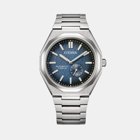 Zenshin Men Automatic Dark Blue Dial Analog Titanium Watch NK5020-58M