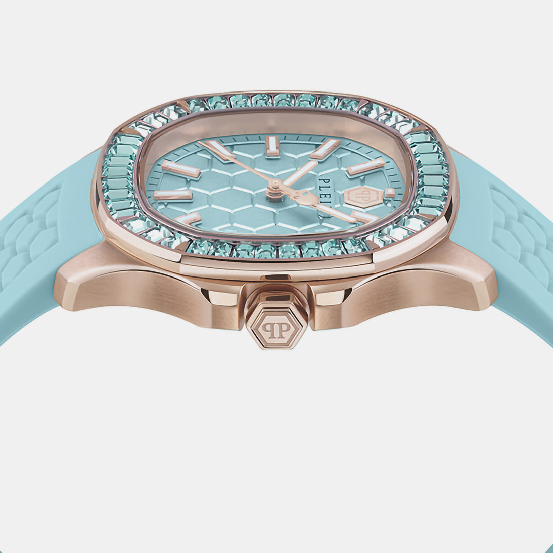 High-Iconic Women Quartz Blue Dial Analog Silicone Watch PWTAA0323