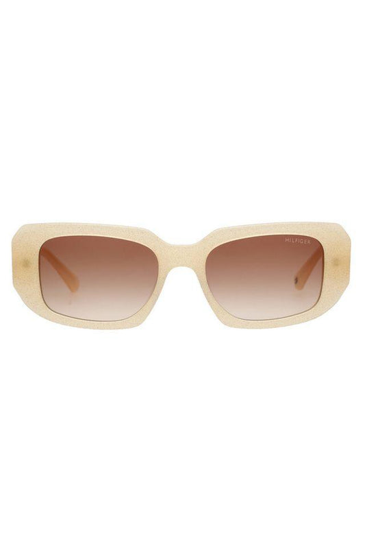 Women Full Rim Non-Polarized Rectangular Sunglasses - TH 2662 C5 BEIGDBR 51 S with case