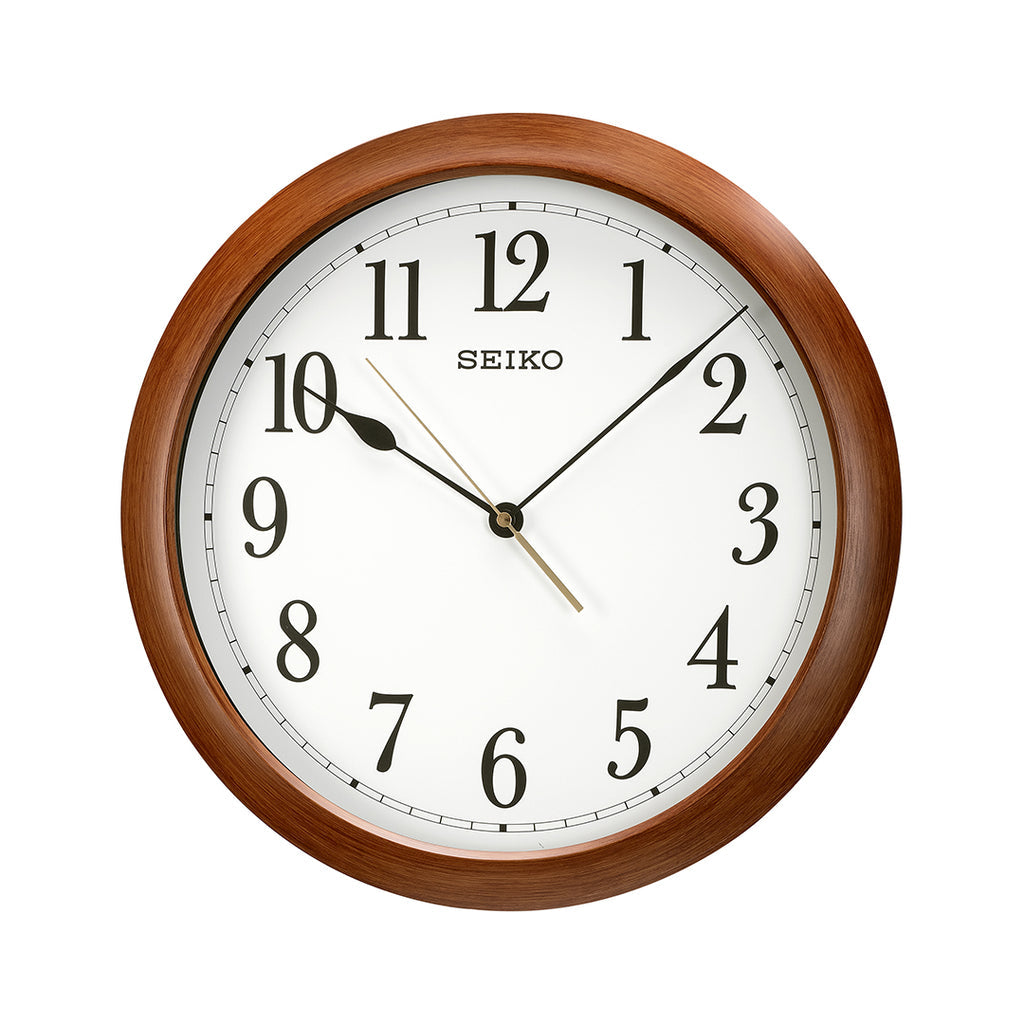 QXA598B Large Brown Case Clock With Quiet Sweep