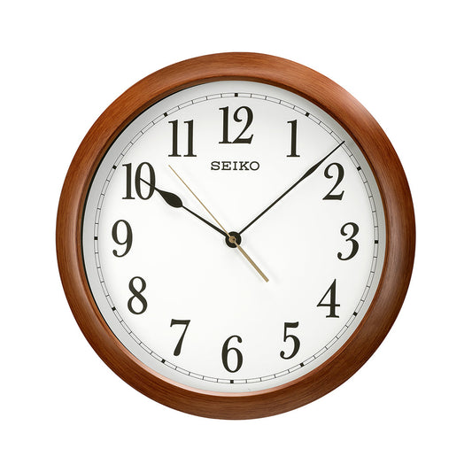 QXA598B Large Brown Case Clock With Quiet Sweep